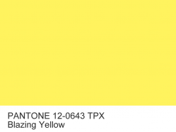 Anilin dye PANTONE 12-0643 TPX Blazing Yellow